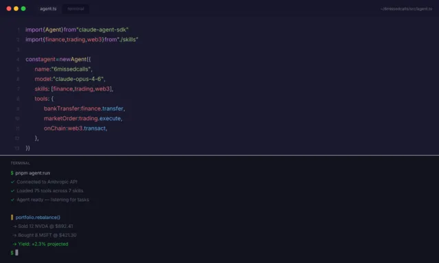 6missedcalls code preview
